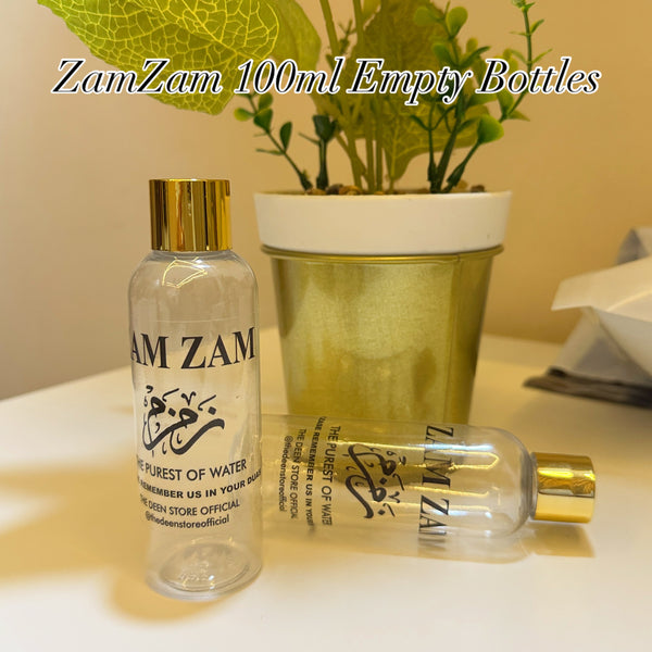 Zamzam Bottle with Golden Lid - 100ml Pack of 25