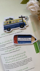 Islamic Magnetic Bookmarks 2 pcs with Quran Quotes