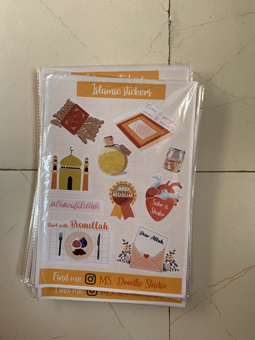 Islamic sticker sheets for exhibition (set of 2) - The Islamic Kid Store