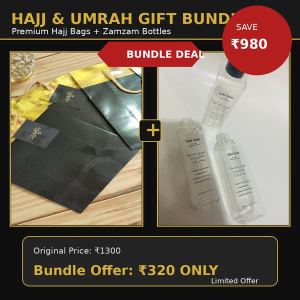 Zamzam bottles ( PAck of 5)  + HAJJ bags