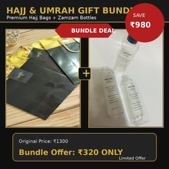 Zamzam bottles ( PAck of 5)  + HAJJ bags