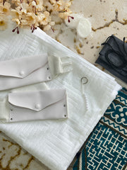 Premium Ihram Kit for Hajj & Umrah – Towel Material with Belt, Janemaz, 7 Tasbih, Soap & Shoe Bag