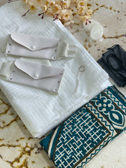 Premium Ihram Kit for Hajj & Umrah – Towel Material with Belt, Janemaz, 7 Tasbih, Soap & Shoe Bag