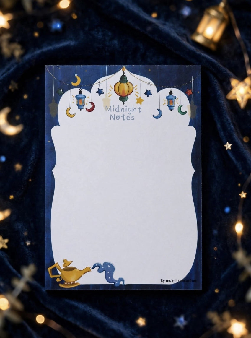 Cute Tearable Notepad – Midnight Notes | Islamic Stationery