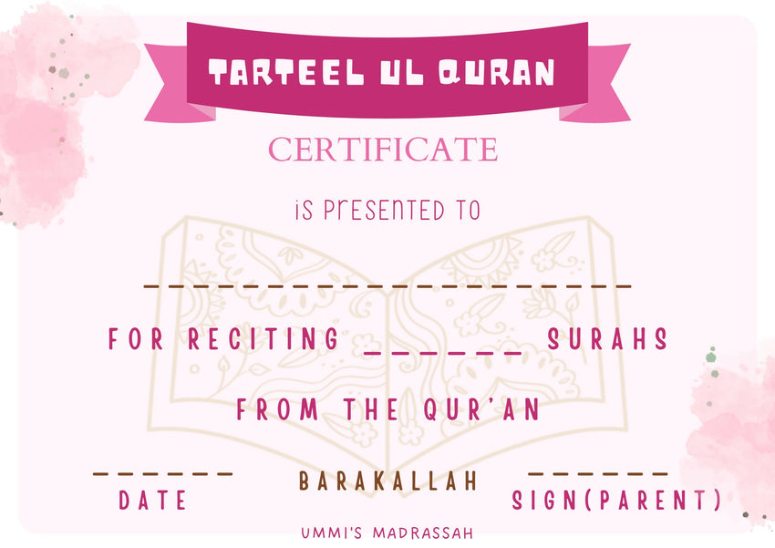 Achievement certificates for kids