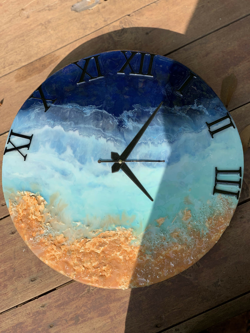 resin ocean clock.