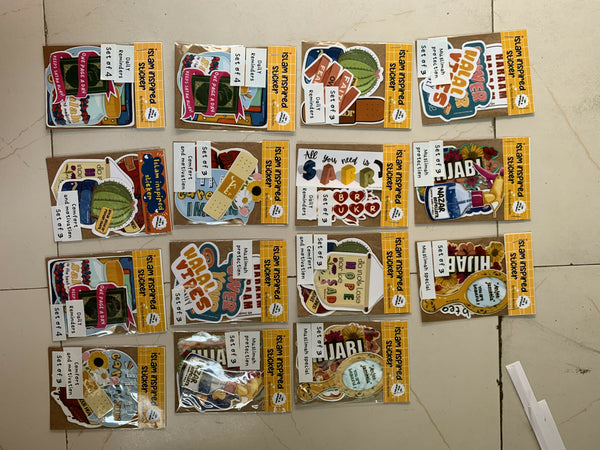 Muslimah protection/ Muslimah special/ Daily reminders/ comfort and motivation stickers (set of 3) for exhibition - The Islamic Kid Store