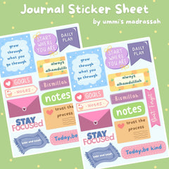 Journal sticker sheet