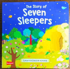The Story of Seven Sleepers" Board Book: Vibrant illustrations depicting the Quranic tale of the Seven Sleepers