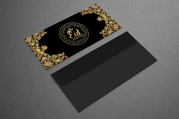 Eid Mubarak envelopes - premium 23 gsm paper with beautiful designs