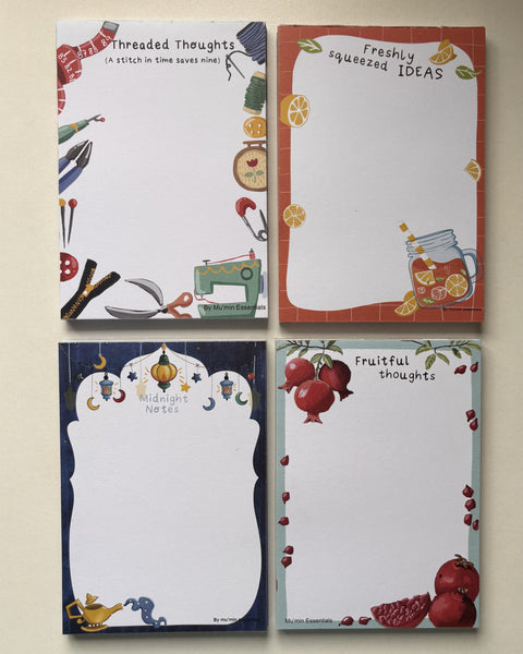 Cute Tearable Notepad – Fruitful Thoughts Pomegranate | Islamic Stationery