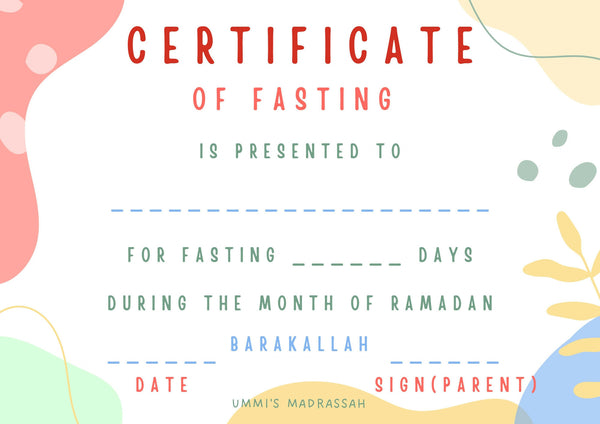 Achievement certificates for kids