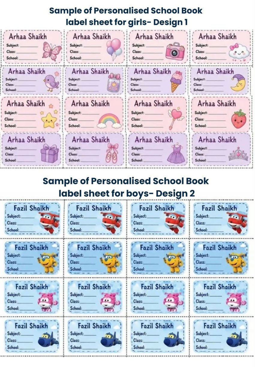 Personalised School Labels