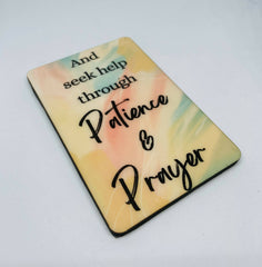 Patience and prayer magnet