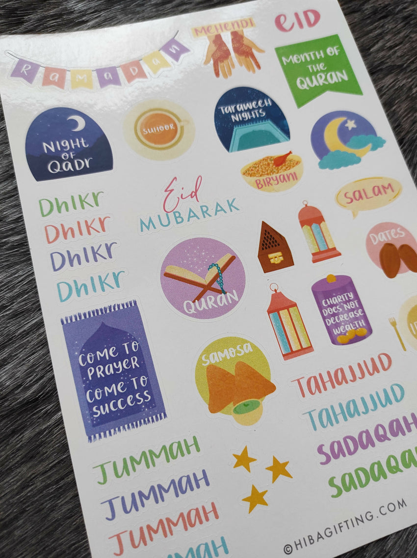 Ramadan Journaling Sticker Sheet