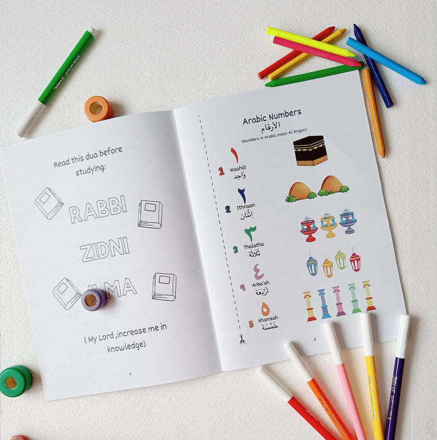 Arabic Numbers Colouring Book – The Islamic Kid Store