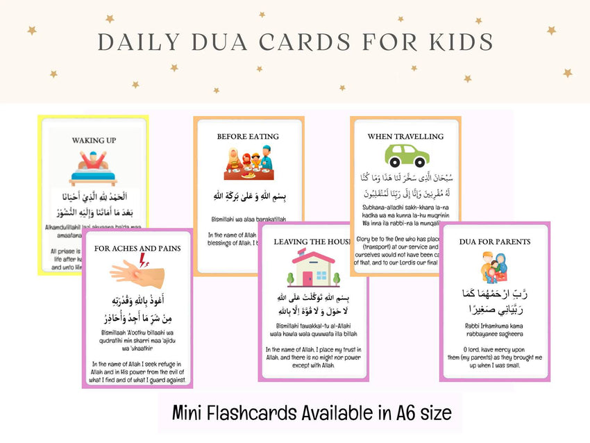 Mini Dua Cards for kids